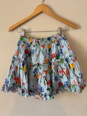 Hill House The Paz in Space Floral Print Tiered Mini,Girlhood, Coquette